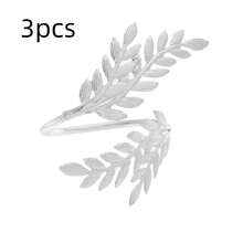 1/3 Piezas Anillo de servilleta, Utensilio para fijar servilleta, Nuevo sujetador de servilleta, Anillo de servilleta con forma de hoja, Anillo de metal de alta calidad, Exhibición de hotel, Forma de anillo, Suministros del Día de San Valentín - Multicolor - Ver 7