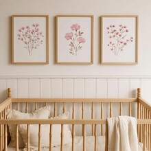 1/3 tấm áp phích vải bố in hoa thực vật Boho không khung, tranh treo tường nghệ thuật hoa hồng, phong cách tối giản, trang trí thẩm mỹ cho phòng trẻ em, căn hộ, phòng khách, phòng ngủ, trang trí nhà hiện đại - Nhiều màu - Xem 3