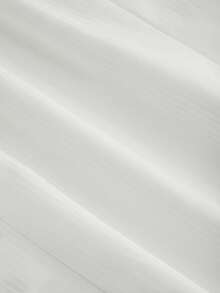 Blusa corta de mujer con cuello y mangas cortas a rayas - Blanco - Ver 7