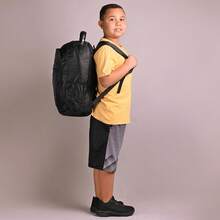 Kids' Tennis Shoe + Backpack Set For Boys And Girls - Lightweight And Comfortable With Tie Closure And Buckle - 黑色 - 查看 6