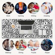 1pc Extra Large, Thick Anti-Slip Gaming Mouse Pad With Zebra Print Design - Durable Stitched Edges, High-Density Rubber Base For PC, Office, And Home Use - Multiple Sizes Available, Enhanced Comfort And Precision Tracking, Office Desk Mat| Zebra Print Mat| Smooth Surface Mat, Mouse Pads For Desk - 70x30cm (27,5x11,8in) - Xem 4