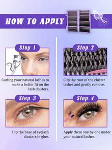 800/540/280pcs D-Curl Fluffy False Eyelashes Set, Includes Beginner Eyelash Tutorial, Thick 3D Segmented False Lashes With Glue, Sealer, Tweezers, Enlarges Eyes, Lightweight & Reusable, High-Volume Individual Lashes, Soft & Natural Mixed Lashes, Creates 3D Volumized Eye Makeup, Suitable For DIY At Home, Travel, Daily Commute, Parties, Weddings, Bridal - màu đen - Xem 8