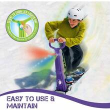 Winter Fun Ski Skate, Foldable Snow Scooter, Ski Skooter, Snow Sled, And Snowboard With U2013 Multi - Purpose Portable Sandboard, Snow Skate, And/ Sled All Ages - Purple - View 6