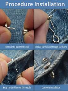 2件套牛仔裤束腰魔法工具，裤子收腰魔法工具，束腰纽扣，一款能让你的腰围变小的魔法工具（即使你的腰围很大）。