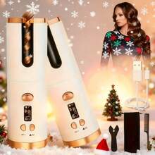 K·SKIN 圣诞礼物版无线自动卷发棒 - USB充电式。它有5种温度设置，可针对不同发质达到最佳效果，是各种节日的完美礼物之选。 - 彩色 - 查看 9