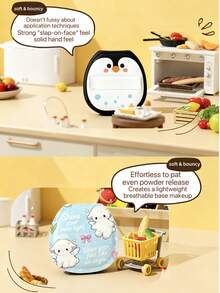 Cute Animal Series Makeup Sponge, Custom Leather High Density Rubycell, Adheres Well, Skin-Friendly, Soft Makeup Tool,Cheap,Stocking Stuffers,Makeup,Makeup Tools,Cheap Stuff,Gifts,Gifts For Women,Christmas Gifts - Multicolor - View 3