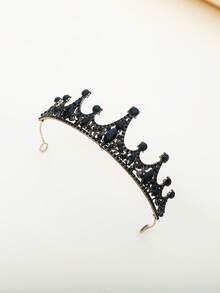 1pc Bridal Crown Headpiece, European Baroque Luxury Alloy Queen Crown, Party Princess Dress Accessory