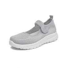 Meijile Women's Sock Tennis Shoes, Women's Slip-On And Lace-Free Sneakers, Comfortable Casual Shoes With Soft Sole 213 - 灰色的 - 查看 3