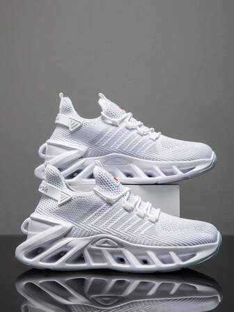 Zapatos deportivos casuales nuevos de moda, livianos, transpirables y cómodos para hombres. Zapatillas atléticas versátiles con suela de cuchilla minimalista