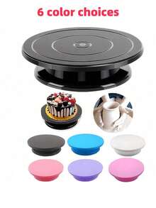 Bàn xoay 11 inch, giá đỡ bánh xoay để khắc, bệ xoay nhẹ để phun sơn, bộ dụng cụ làm bánh, thích hợp để xoay các vật dụng trong khi vẽ, nghệ thuật sáng tạo, trang trí bánh, cắm hoa, làm mô hình và các dự án DIY khác, có nhiều màu sắc để lựa chọn. - Nhiều màu - Xem 3