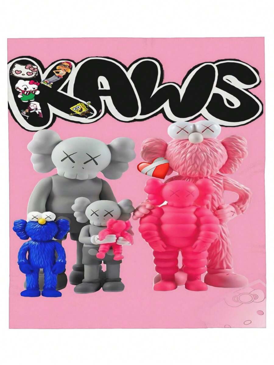 Kawss Merch Kawaii Kaw Blanket For Men Women Warm Cozy Fluffy Throw Blankets For Bed - 黑色 - 查看 1