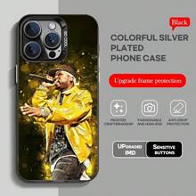 Funda de teléfono de rapero 50 Cent a la moda, funda suave negra IMD colorida plateada adecuada para 17 16 15 14 13 12 11  Pro Max - z6 - Ver 9