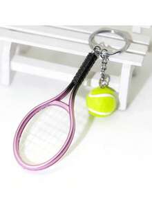 Móc khóa vợt tennis mini hình quả bóng mặt dây chuyền túi xách cho người đam mê thể thao quà tặng cho bạn bè nam nữ tuổi teen - Một cỡ - Xem 6