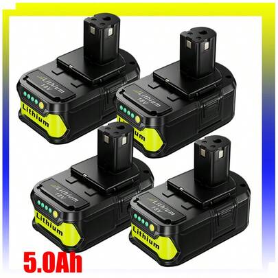 5000mAh Replacement For Ryobi 18V Battery [1pack-4pack] P102 P103 P104 P105 P107 P108, Compatible With Ryobi 18V ONE+ Cordless Tools
