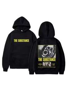 Horror Movie The Substance Graphic Print Hoodie Men Women Hip Hop Fashion Streetwear Male Vintage Casual Fleece Cotton Hoodies - Black - View 1