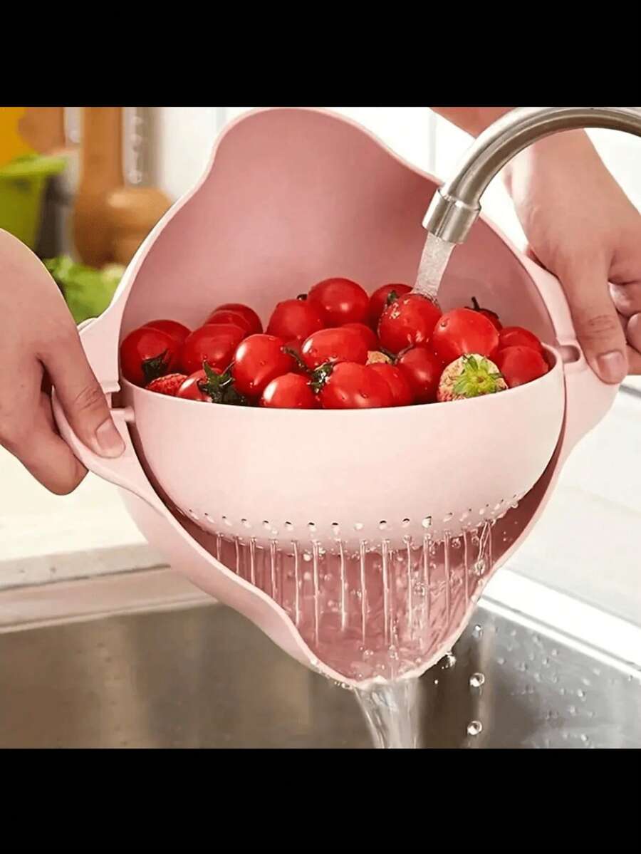 1 Piece Kitchen Rice Strainer, Plastic Drainer For Washing Rice, Vegetables And Fruit - Multicolor - View 1