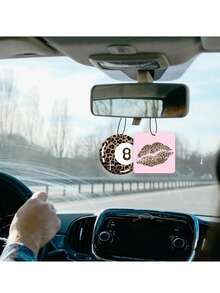 Leopard Print Car Fragrance Sheets, Car Air Freshener, Car Fragrance Mirror Hanging Decor, Creative Personalized Car Fragrance Sheets, Suitable For Car Interior And Wardrobe, Long-Lasting Scented Paper Air Freshener Hanging Decor, Car Interior Decoration, Car Accessories, Can Be Used For About 3 Months After Unsealing - Multicolor - View 5