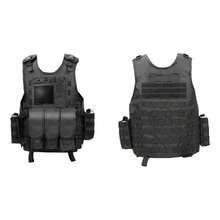 Chaleco Tactico Militar Paintball Airsoft Bolsos Removibles - Negro - Ver 5