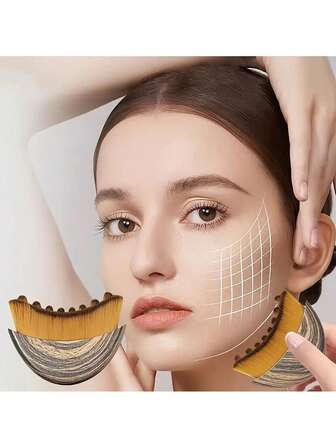 Lymphatic Contouring Face & Body Massage Brush - Ergonomic Lymphatic Detox Massager With Soft Polyester Bristles, Precisely Shapes Jawline And Neck, Suitable For All Skin Tones, Fragrance-Free, Lymphatic Massage Brush