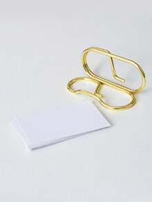 Creative Metal Desktop Card Holder Ins Minimalist Hollow Design Gold Rose Gold Office Desk Display Accessory Business Card Stand