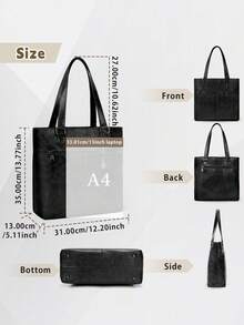 NEWHEY Tote Bag Business Bag Men's Large Capacity Bag Handheld Shoulder Mount 13-Inch PC Compatible Water Repellent With Zipper Commuting Business Trip Travel