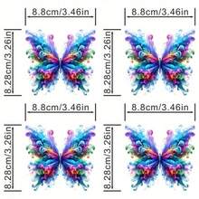 1pc Iron On Heat Tranfers  Beautiful Colorful Butterfly Pattern Fashion Heat Transfer Vinyl Patch, Washable Iron Patch For T-Shirts, Jeans, Jackets, Backpacks, Clothes, Hats And MorePrinted & Shipped In USA Printed & Shipped In USA - Nhiều màu - Xem 3