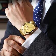 Đồng hồ POEDAGAR vàng sang trọng cổ điển dành cho nam bằng thép không gỉ chống thấm nước phát sáng dành cho nam Đồng hồ ngày trong tuần thời trang thường ngày dành cho nam Đồng hồ thạch anh tự động Nhật Bản dành cho nam Đồng hồ Quà tặng sinh nhật Quà tặng Ngày của Cha Quà tặng cho người yêu Đối tác kinh doanh Quà lưu niệm Halloween Giáng sinh - Nhiều màu - Xem 8