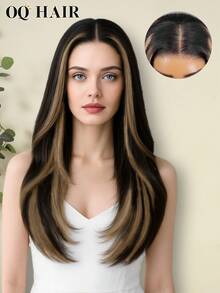 OQ 无需胶水即可佩戴的直发层次感假发,180%真人发,16-24英寸,预剪预拔毛,6*4透明蕾丝假发,挑染渐变色,无需胶水即可佩戴,未经加工的真人发,自然发际线,伴娘礼物,免运费,新手友好,万圣节女性装扮,万圣节前额假发 - S1/27 - 查看 2