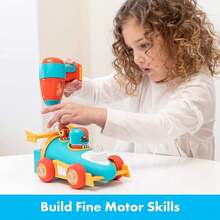 Educational Insights Design & Drill Bolt Buddies Race Car, juguete de taladro de construcción
