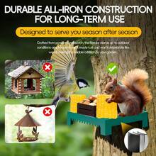 KIYIWANSS Metal Squirrel Feeder Picnic Table With Ventilation, Outdoor Squirrel And Chipmunk Feeder With Corn Cob Holder, Easy To Install On Tree Or Fence - Green - View 8