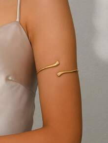 4件套简约水滴设计开口手镯、耳环和戒指套装，适合女性日常佩戴、旅行、派对、聚会、宴会和舞会。 - 彩色 - 查看 10