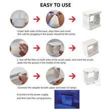 用于树脂的紫外线灯，38W 大功率双面紫外线灯，二合一可拆卸，树脂快速固化机，360° 全方位照射，适用于树脂模具、DIY 工艺品和装饰品、珠宝制作 - 白色 - 查看 3