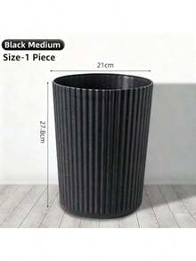 简约圆形家用垃圾桶，塑料废纸篓，现代加厚无盖压环大容量塑料垃圾桶，适用于客厅、卧室、厨房等场所，也适用于浴室、厨房、卧室、家庭办公室、大学宿舍等场所。