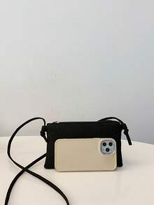 Solid Color Nylon Minimalist Shoulder Bag, Crossbody Coin Purse For Teens - A - View 4