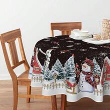 Kitchen Tablecloth - 177.8 cm (Redondo) + Black - View 3