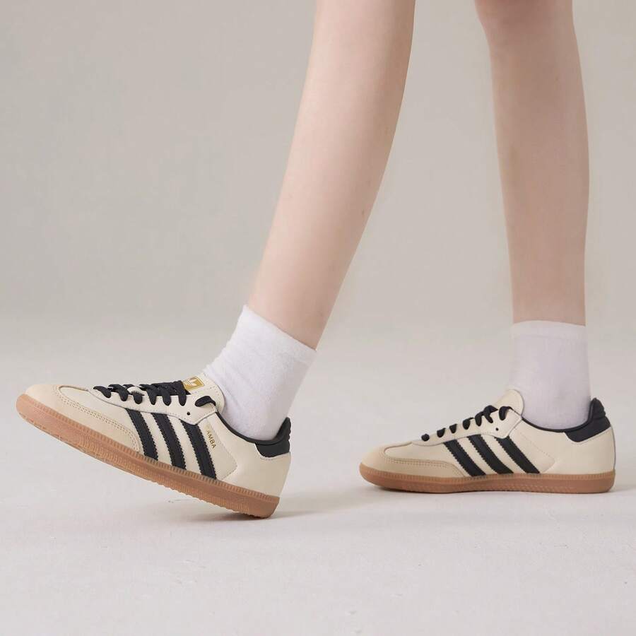 Adidas Originals SAMBA OG 复古休闲女鞋，2026 新款经典低帮运动鞋，ID0478 - 卡其色 - 查看 1