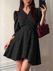 Vestido corto de verano para mujer, estilo casual y fresco - Negro - Ver 4