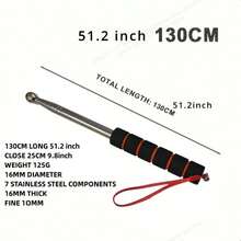 1/2pcs Retractable Teaching Pointer, Stainless Steel Tour Guide Flagpole With Plastic Sleeve And Outdoor Hook, Extendable 51.2 To 71.7 Inches, Metal Construction