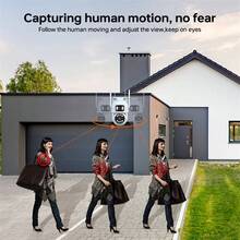 Kamera Luar Ruangan Pintar 5G WiFi 4MP HD Ultra-Clear Pixel, Pemantauan Kucing/Anjing, Kamera Luar Ruangan Lensa Ganda/Layar Ganda, Kamera PTZ dengan Penglihatan Malam Berwarna, Audio Dua Arah, Deteksi Manusia, Pelacakan Otomatis, Kamera IP CCTV Pengawasan Audio Video - MultiWarna - View 8