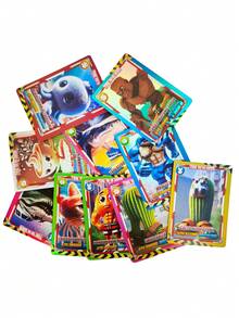 1/5/10/36packs Tung Tung Tung Sahur : Mythology Mountain And Sea Series Strategy Card Game 5 Glossy Laser-Printed Basic Cards Per Pack Shanhaijing Card Thickened Frosted High-Definition Golden Card Play Card Collection Cards Toys Prop Gift - Multicolor - View 3