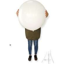 Globo Gigante Latex 36" Pulgadas 90cm Fiesta Decoracion Cumpleaños Graduaciones XV Años Bodas Navidad Hallowen1 Ideal para Inflar con Helio Aire o llenar de Agua 1Pza Plateado - plateado - Ver 6