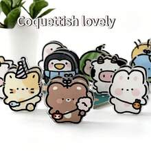 Bộ 1/10 món thiết yếu cho văn phòng và học tập! Kẹp hình động vật hoạt hình, chất liệu Acrylic bền bỉ, kẹp PP siêu tiện dụng để ghi chú, tài liệu, đựng đồ nhà bếp và kẹp đồ ăn nhẹ - nhiều màu - Xem 5