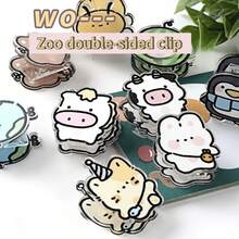 Bộ 1/10 món thiết yếu cho văn phòng và học tập! Kẹp hình động vật hoạt hình, chất liệu Acrylic bền bỉ, kẹp PP siêu tiện dụng để ghi chú, tài liệu, đựng đồ nhà bếp và kẹp đồ ăn nhẹ - nhiều màu - Xem 4