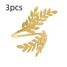 1/3 Piezas Anillo de servilleta, Utensilio para fijar servilleta, Nuevo sujetador de servilleta, Anillo de servilleta con forma de hoja, Anillo de metal de alta calidad, Exhibición de hotel, Forma de anillo, Suministros del Día de San Valentín - Multicolor - Ver 9