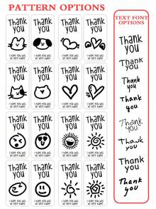 Simple Pattern Gift Box Sealing Stickers, Self-Adhesive Sealing Packaging Stickers, Rectangular Sealing Stickers, Gift Wrapping Paper Fixing Stickers, Wedding Party Decoration Labels, Personalized Packaging Labels, Box Decoration Labels, Envelope Sealing Stickers, Thank You Stickers, School Supplies, Back-To-School Supplies, Multi-Functional, Decorative, Exquisite, Stylish, High-Quality, Customizable, Personalized, Unique Design.