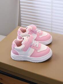 1双儿童休闲运动鞋，秋季新款女童软底鞋，幼儿时尚百搭魔术贴防滑平底鞋，女童日常户外运动鞋 - 粉色 - 查看 6