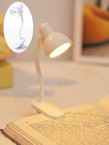 1個可調角度百合花形LED書燈附夾子，桌面裝飾燈，護眼夜讀燈，含電池，迷你閱讀燈，臥室夜讀迷你書燈附夾子，適合作為畢業禮物送給朋友 - 黃色 - 查看 15
