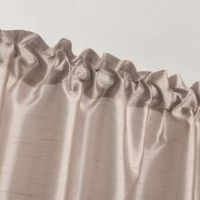 2 Panels Rod Pocket Faux Silk Semi-Sheer Curtains For Living Room Bedroom - 金色 - 查看 2