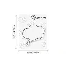 5 pezzi Kawaii Blocchetti adesivi di note minimaliste, bloc notes creativi, memo pad, forniture per ufficio e scuola, articoli di cartoleria, adesivi