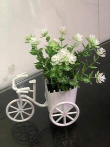 1 Set Mini Artificial Potted Plants - Plastic Fake Bonsai Suitable For Home Office Desk, Outdoor Decor, Great For Father's Day, Mother's Day, Graduation, Recovery Gifts And Various Occasions